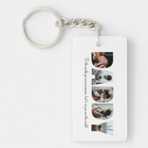 Daddy Photo Collage Keychain for Father's day