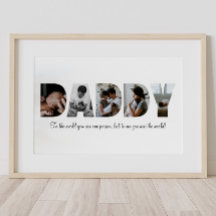 Daddy Photo Collage Poster for Father's Day
