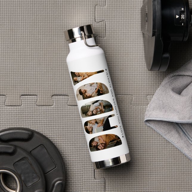 DADDY Photo Letters Water Bottle (Gym (Rotated))