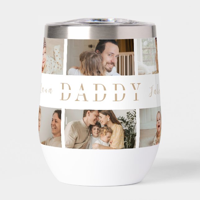 DADDY Photos Personalised Water Bottle | Dad Gift (Front)