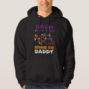 Daddy Piece Girl Puzzle Autism Awareness Hoodie
