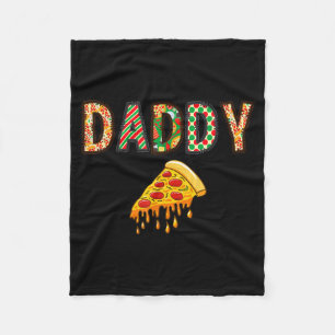 Daddy Pizza Birthday Party Squad Fleece Blanket