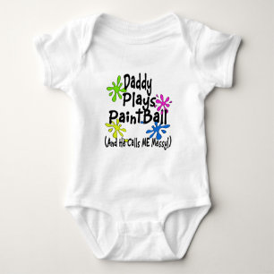 Daddy Plays Paintball Baby Bodysuit