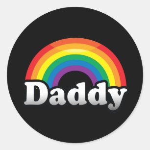 DADDY PRIDE CLASSIC ROUND STICKER