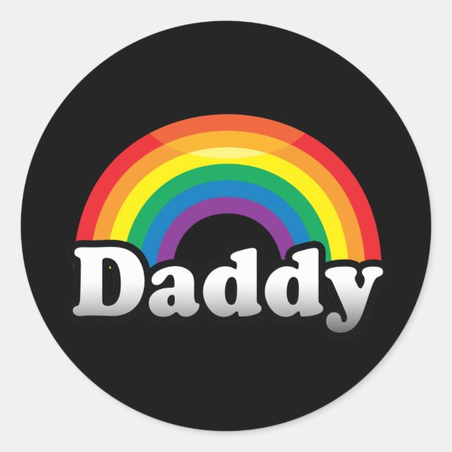 DADDY PRIDE CLASSIC ROUND STICKER (Front)