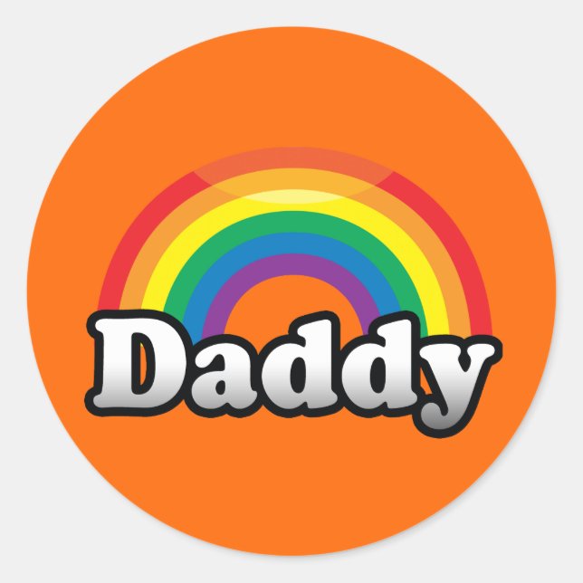 DADDY PRIDE CLASSIC ROUND STICKER (Front)