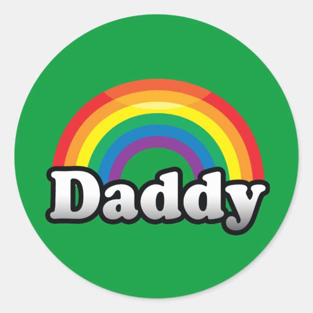 DADDY PRIDE CLASSIC ROUND STICKER (Front)