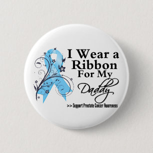 Daddy Prostate Cancer Ribbon 6 Cm Round Badge