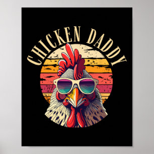 Daddy Retro Vintage 70s Chicken Dad Fathers Day Me Poster