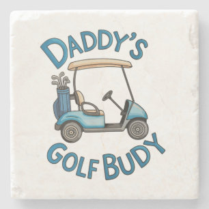 Daddy’s Golf Buddy Golfing Father’s Day Dad Stone Coaster