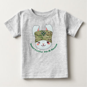 “Daddy’s Little 4th Infantry Division Soldier” Baby T-Shirt