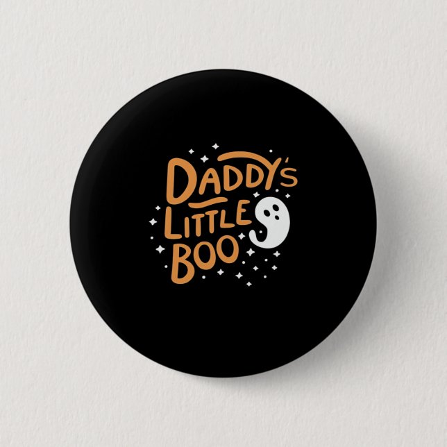 Daddy’s Little Boo, Happy Halloween 6 Cm Round Badge (Front)