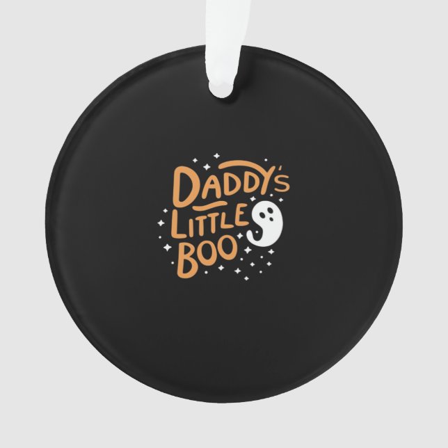 Daddy’s Little Boo, Happy Halloween Ornament (Front)