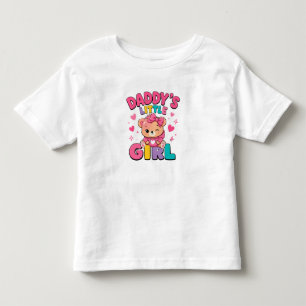 👧 Daddy’s Little Girl Heart Quote Toddler Outfit  T-Shirt