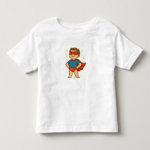 Daddy’s Little Hero – Super Kid Cartoon Design Toddler T-Shirt
