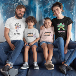 Daddy’s Little Monster Cute Halloween Toddler T-Shirt