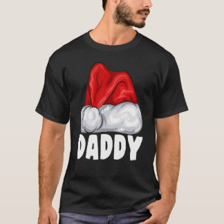 Daddy Santa Hat Christmas Pajama Matching Family T-Shirt