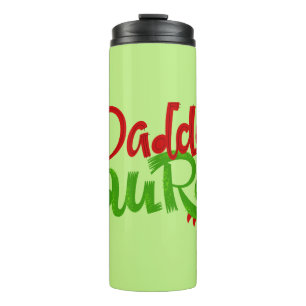Daddy Saurus Dinosaur Lettering Thermal Tumbler