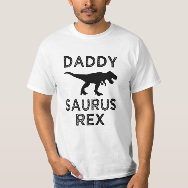 Daddy Saurus funny men's dinosaur shirt (Front)