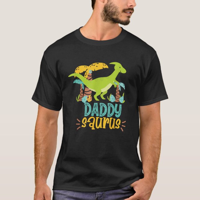 Daddy Saurus Rex Dinosaur Kids  T-Shirt (Front)