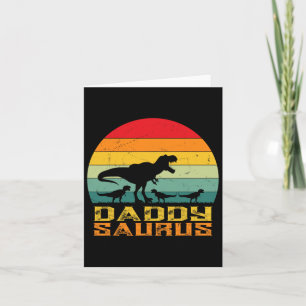 Daddy Saurus T Rex Dinosaur Fathers Day Family Mat Card