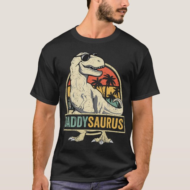Daddy Saurus T Rex Dinosaur Men Daddysaurus Family T-Shirt (Front)