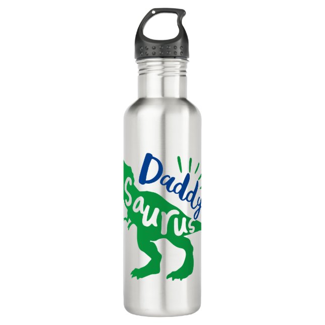 Daddy Saurus T-Rex Silhouette 710 Ml Water Bottle (Front)