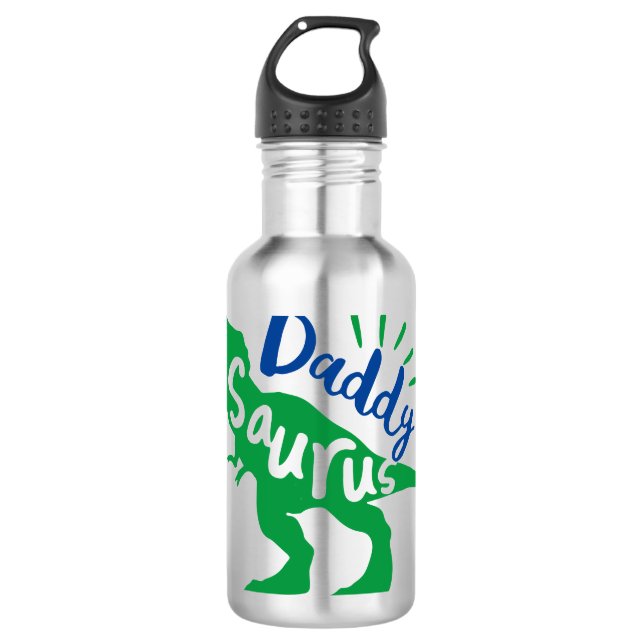Daddy Saurus T-Rex Silhouette 710 Ml Water Bottle (Front)