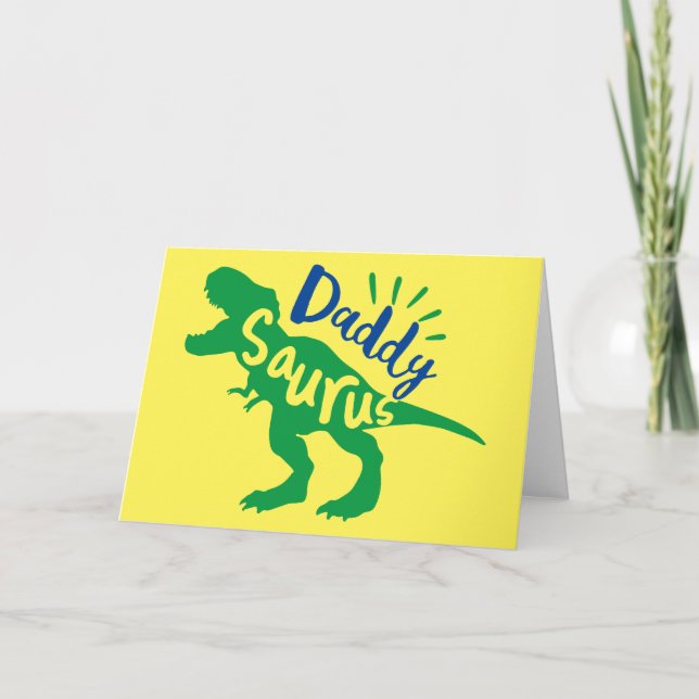 Daddy Saurus T-Rex Silhouette Card (Front)