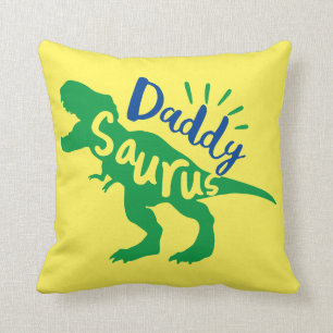Daddy Saurus T-Rex Silhouette Cushion
