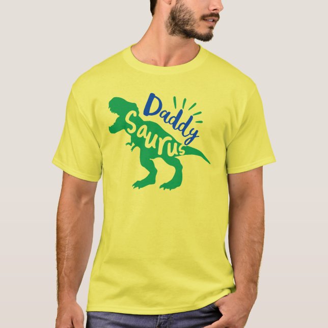 Daddy Saurus T-Rex Silhouette T-Shirt (Front)