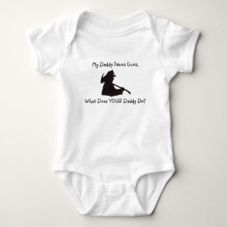 Daddy Saves Lives Baby Bodysuit