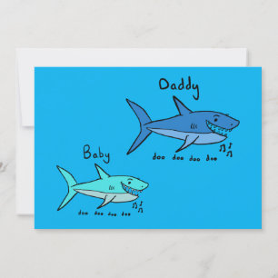 Daddy Shark & Baby Shark Blue Father's Day Card