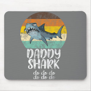 Daddy Shark Do do Retro Vintage Mouse Mat