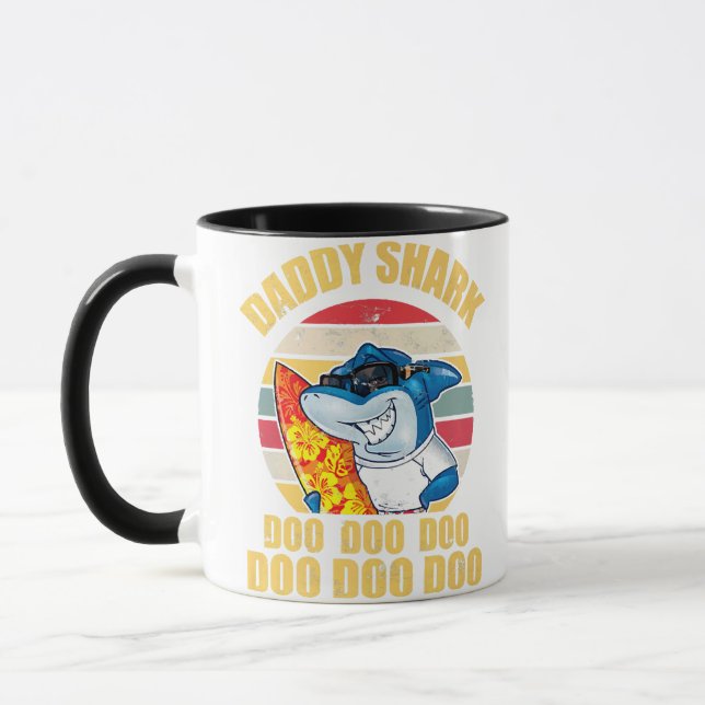 Daddy Shark Doo Doo Doo Fathers Day 2024 Mug (Left)