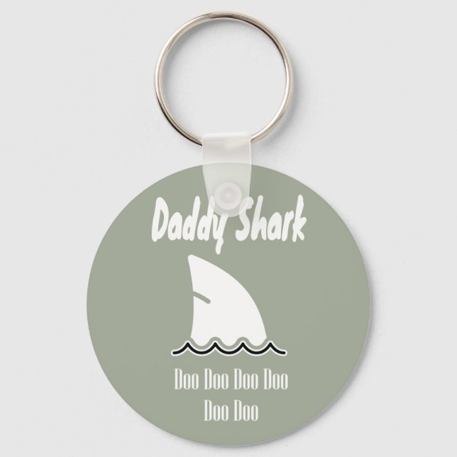 Daddy Shark Doo Doo Trendy Cute Song Key Ring (Front)
