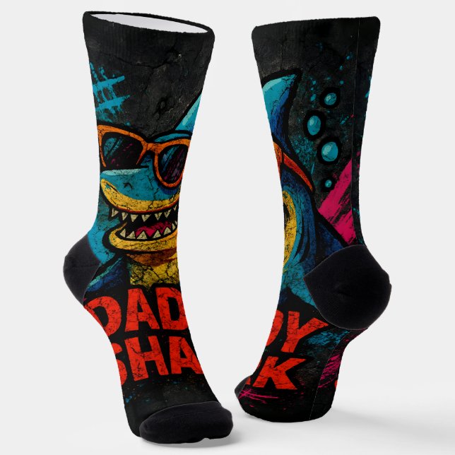 Daddy Shark Father's Day Gifts Socks (Angled)