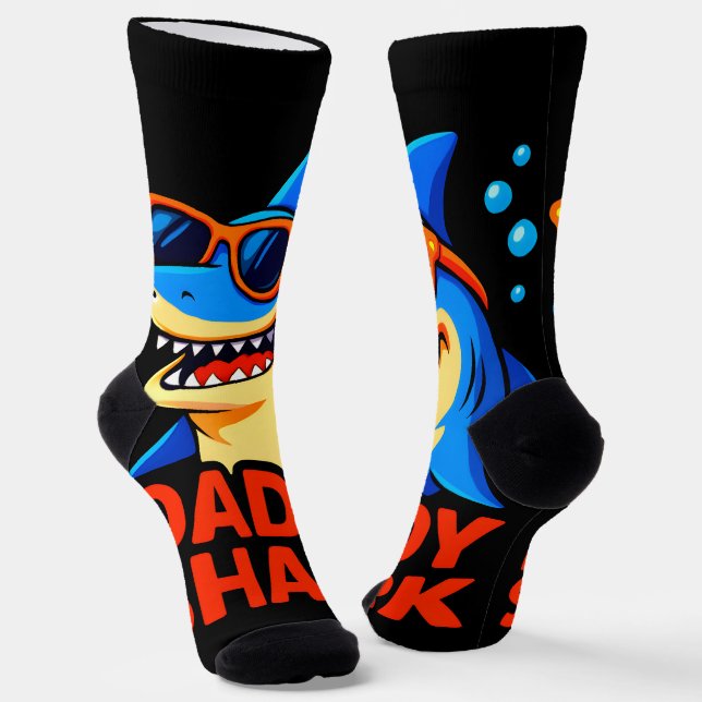 Daddy Shark Father's Day Gifts Socks (Angled)