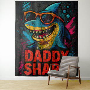 Daddy Shark Father's Day Gifts Tapestry
