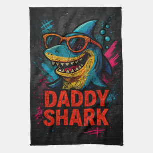 Daddy Shark Father's Day Gifts Tea Towel