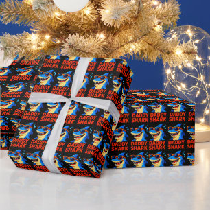 Daddy Shark Father's Day Gifts Wrapping Paper