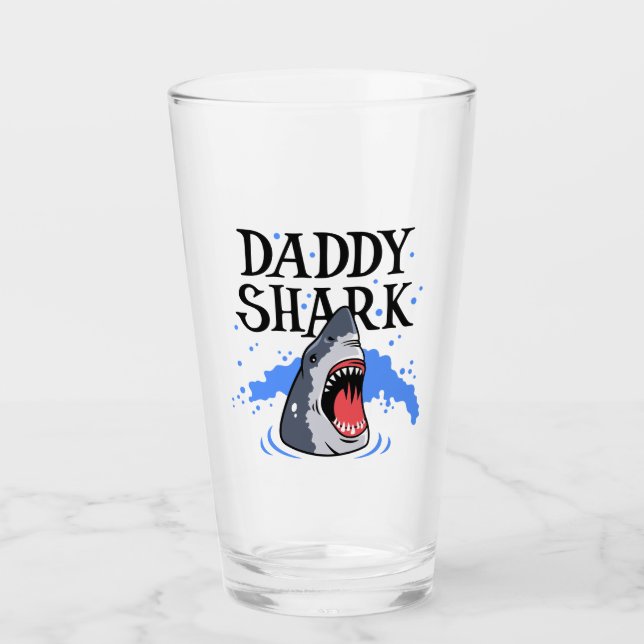 Daddy Shark - Great White Glass (Front)