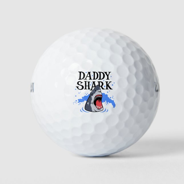 Daddy Shark - Great White Golf Balls (Front)