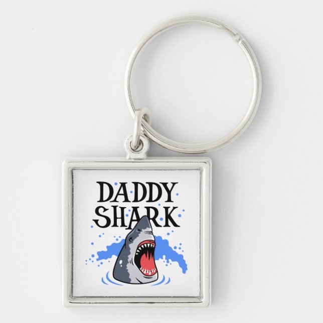 Daddy Shark - Great White Key Ring (Front)