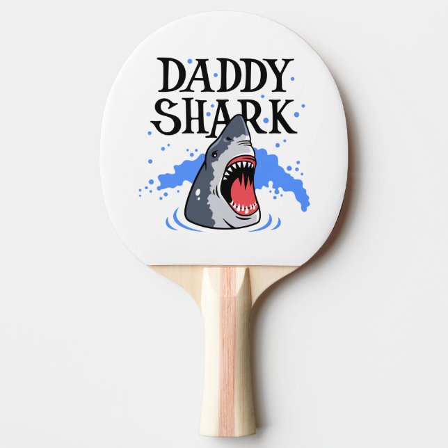 Daddy Shark - Great White Ping Pong Paddle (Front)