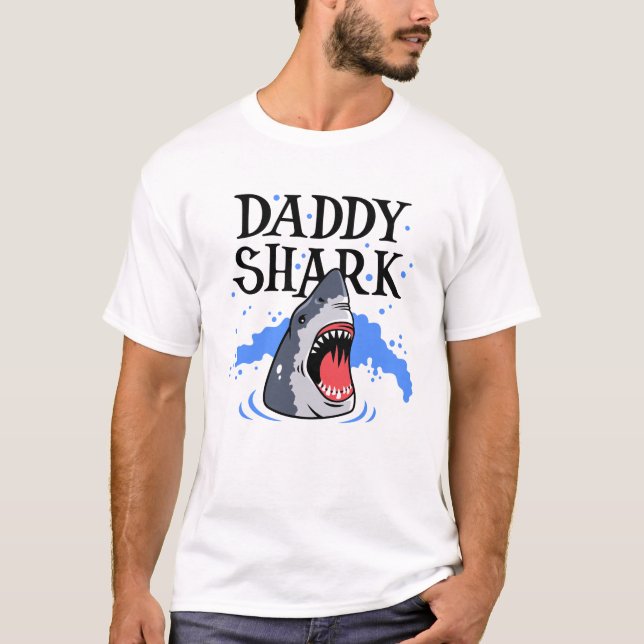 Daddy Shark - Great White T-Shirt (Front)