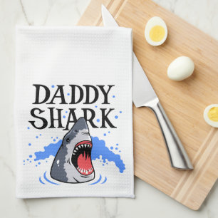 Daddy Shark - Great White Tea Towel