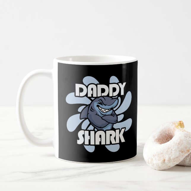 Daddy Shark Mug - Dad's Birthday / Father's Day (With Donut)