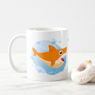 Daddy Shark - Orange Coffee Mug