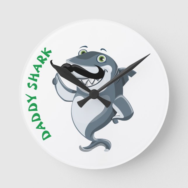 Daddy Shark Round Clock (Front)